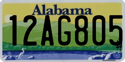 AL license plate 12AG805