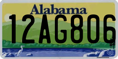 AL license plate 12AG806