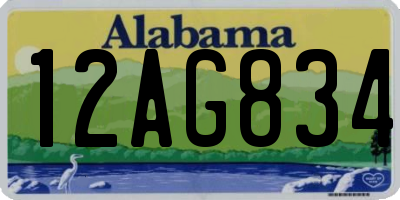 AL license plate 12AG834