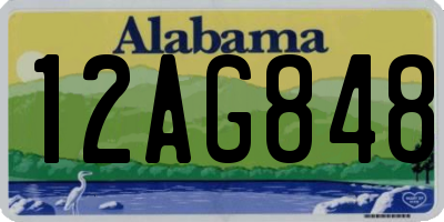 AL license plate 12AG848