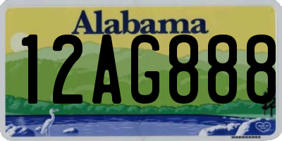 AL license plate 12AG888