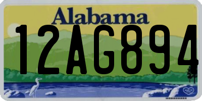 AL license plate 12AG894