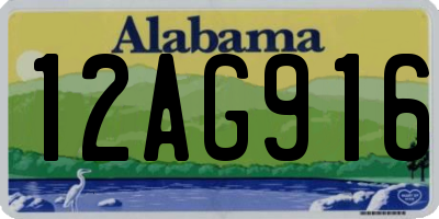 AL license plate 12AG916