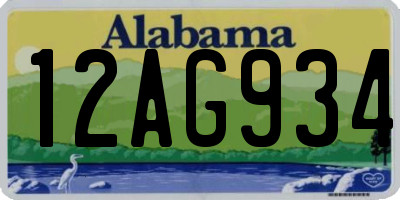 AL license plate 12AG934