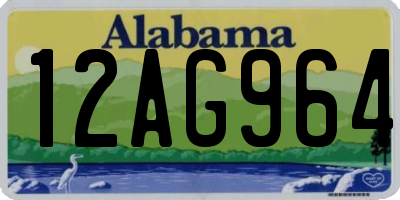 AL license plate 12AG964