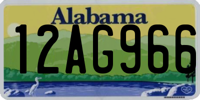 AL license plate 12AG966