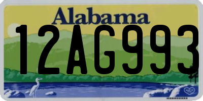 AL license plate 12AG993