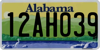 AL license plate 12AH039