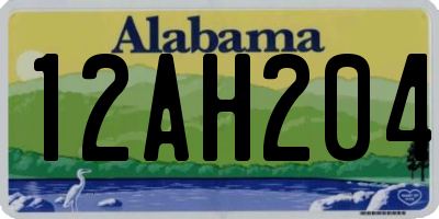 AL license plate 12AH204