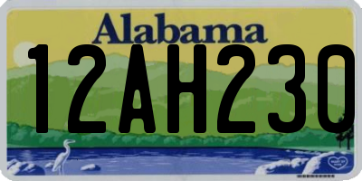 AL license plate 12AH230