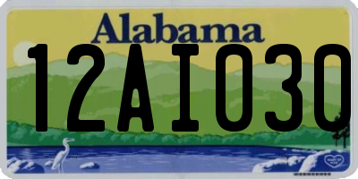 AL license plate 12AI030