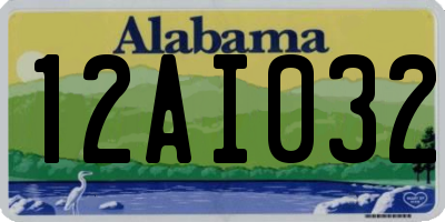 AL license plate 12AI032
