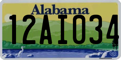 AL license plate 12AI034