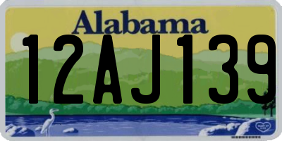 AL license plate 12AJ139