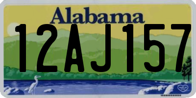 AL license plate 12AJ157