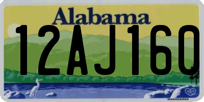 AL license plate 12AJ160
