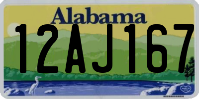 AL license plate 12AJ167
