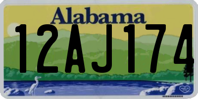 AL license plate 12AJ174