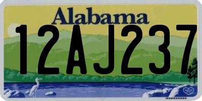 AL license plate 12AJ237