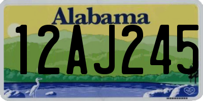 AL license plate 12AJ245