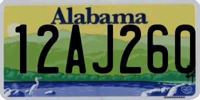 AL license plate 12AJ260