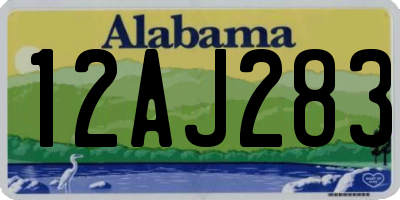 AL license plate 12AJ283