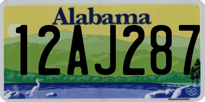 AL license plate 12AJ287