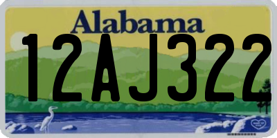 AL license plate 12AJ322
