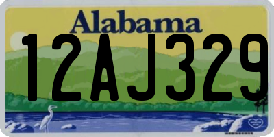 AL license plate 12AJ329