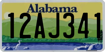 AL license plate 12AJ341