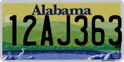 AL license plate 12AJ363