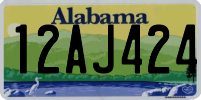 AL license plate 12AJ424
