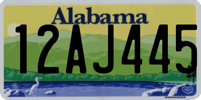 AL license plate 12AJ445