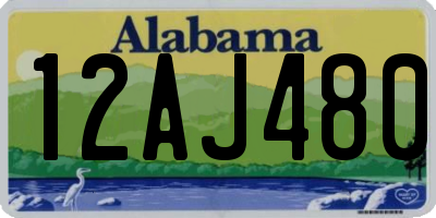 AL license plate 12AJ480