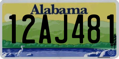 AL license plate 12AJ481
