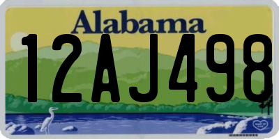 AL license plate 12AJ498