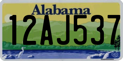 AL license plate 12AJ537
