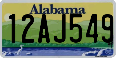 AL license plate 12AJ549