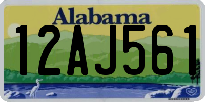 AL license plate 12AJ561