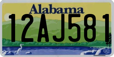 AL license plate 12AJ581