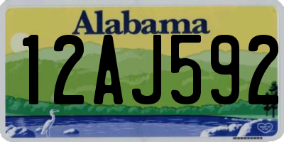 AL license plate 12AJ592