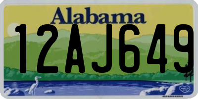AL license plate 12AJ649