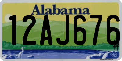 AL license plate 12AJ676
