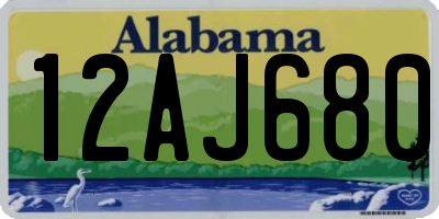 AL license plate 12AJ680
