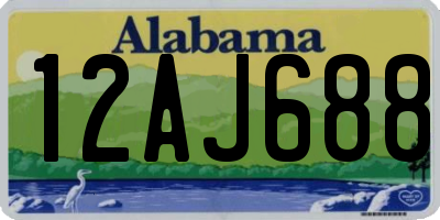 AL license plate 12AJ688