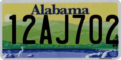 AL license plate 12AJ702