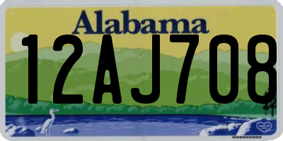 AL license plate 12AJ708