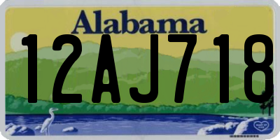 AL license plate 12AJ718