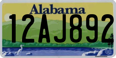 AL license plate 12AJ892