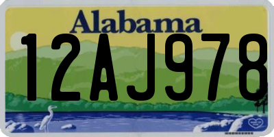 AL license plate 12AJ978